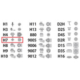 لامپ هدلایت خودرو سام مدل U10 پایه H7 بسته 2 عددی